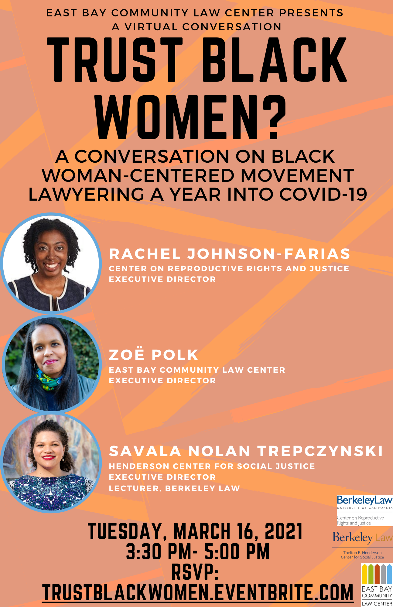 3.16 Event: Trust Black Women: A Conversation on Black Woman-Centered Movement Lawyering a Year into COVID-19